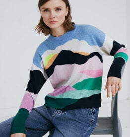 Autumn Cashmere Peaks/Valleys Intarsia Crew