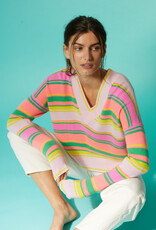 Autumn Cashmere Multi Stripe V