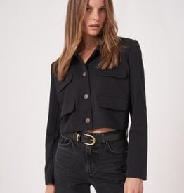 REPEAT CASHMERE Cotton Stretch Cropped JACKET