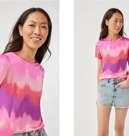 Leo & Ugo S/S TieDye Stretch Satin Top