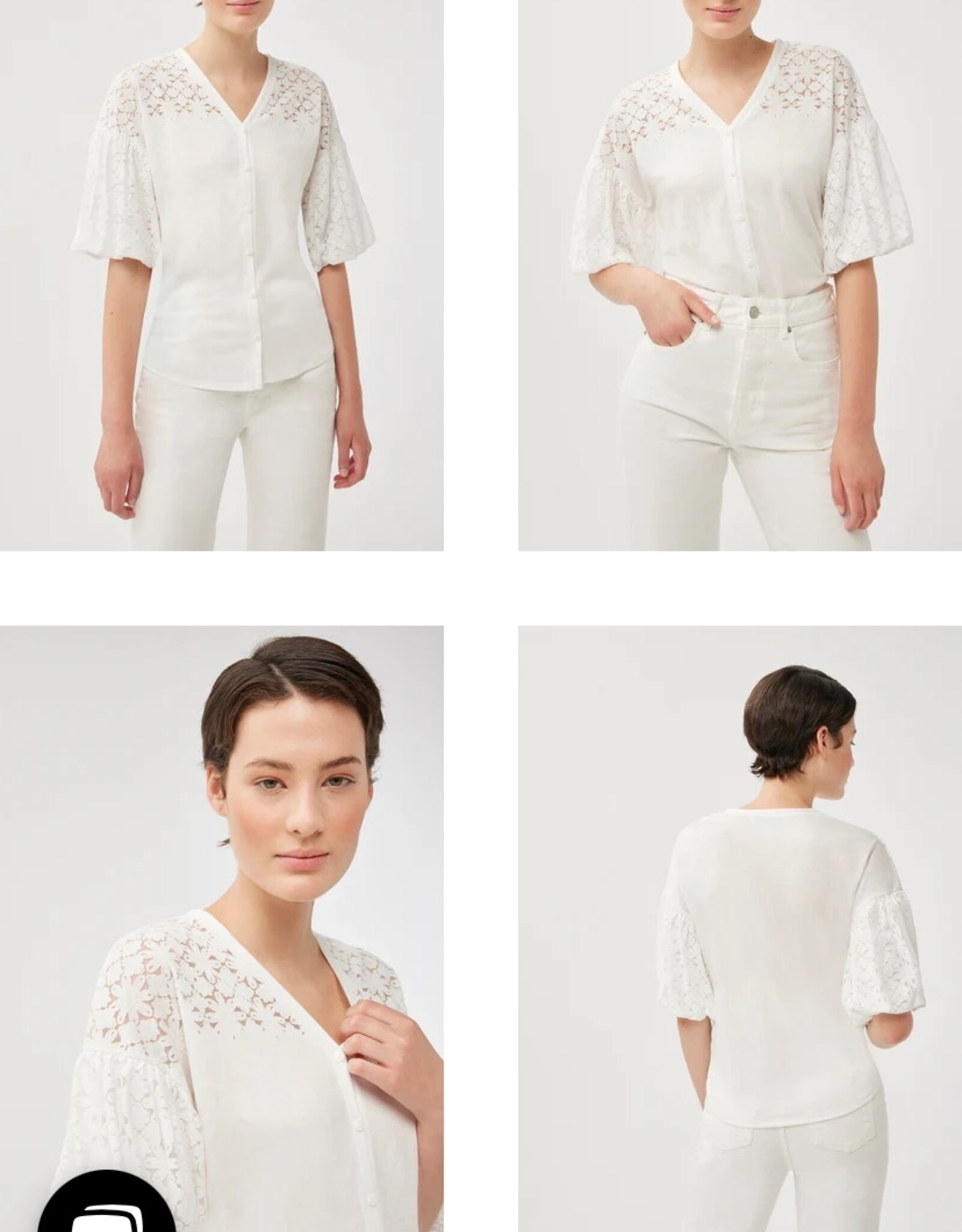 Leo & Ugo Claire Puff Sleeve Button Top