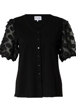Leo & Ugo Leona Button Front Puff Sleeve Top TEV444