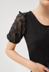 Leo & Ugo Leona Button Front Puff Sleeve Top TEV444