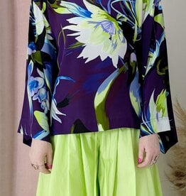 PSOPHIA Silk Blouse with Flower Print