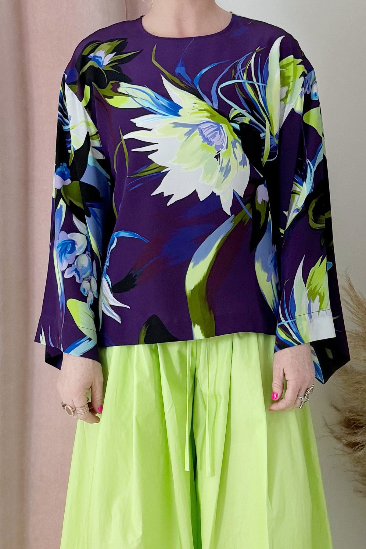 【未使用】Garden Floral-print Ribbon Blouse emerson-fry-fw17-ribbons-