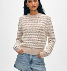 White + Warren SALE!!! Cotton Blend Mesh Crew