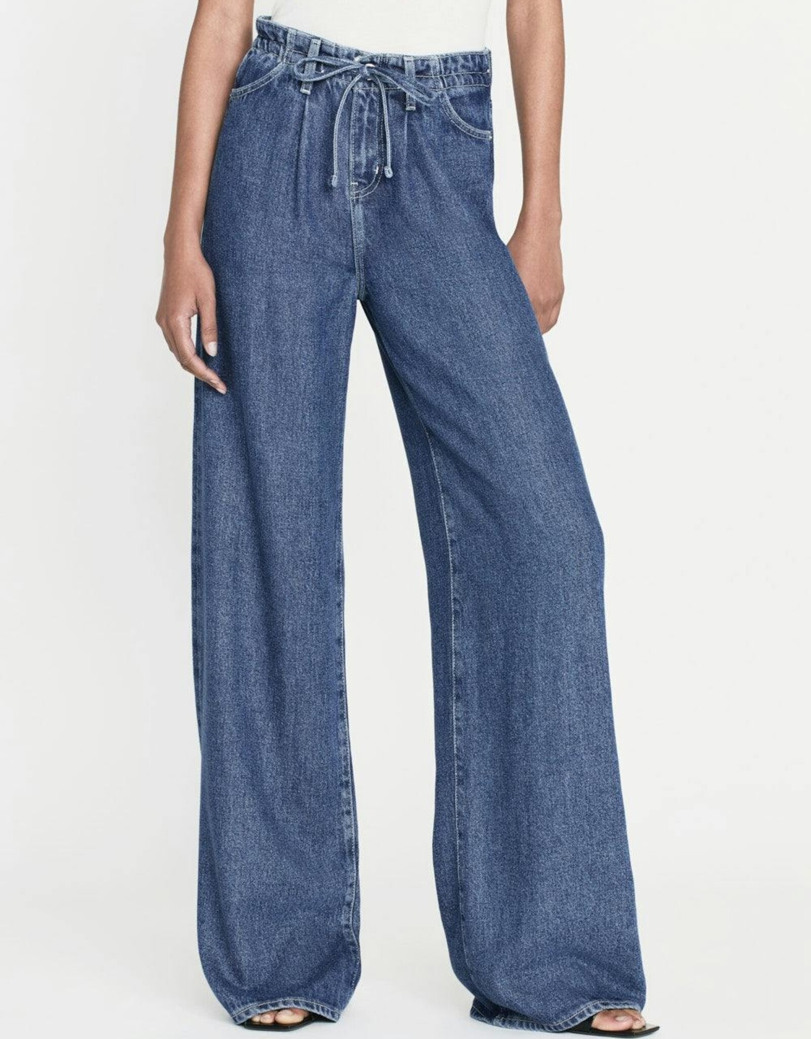 FRAME Drawstring Wide Leg
