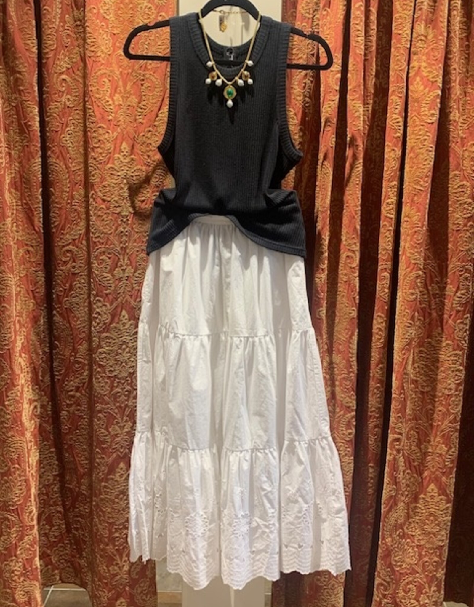 Kerri Rosenthal Gabrielle Eyelet Maxi Skirt
