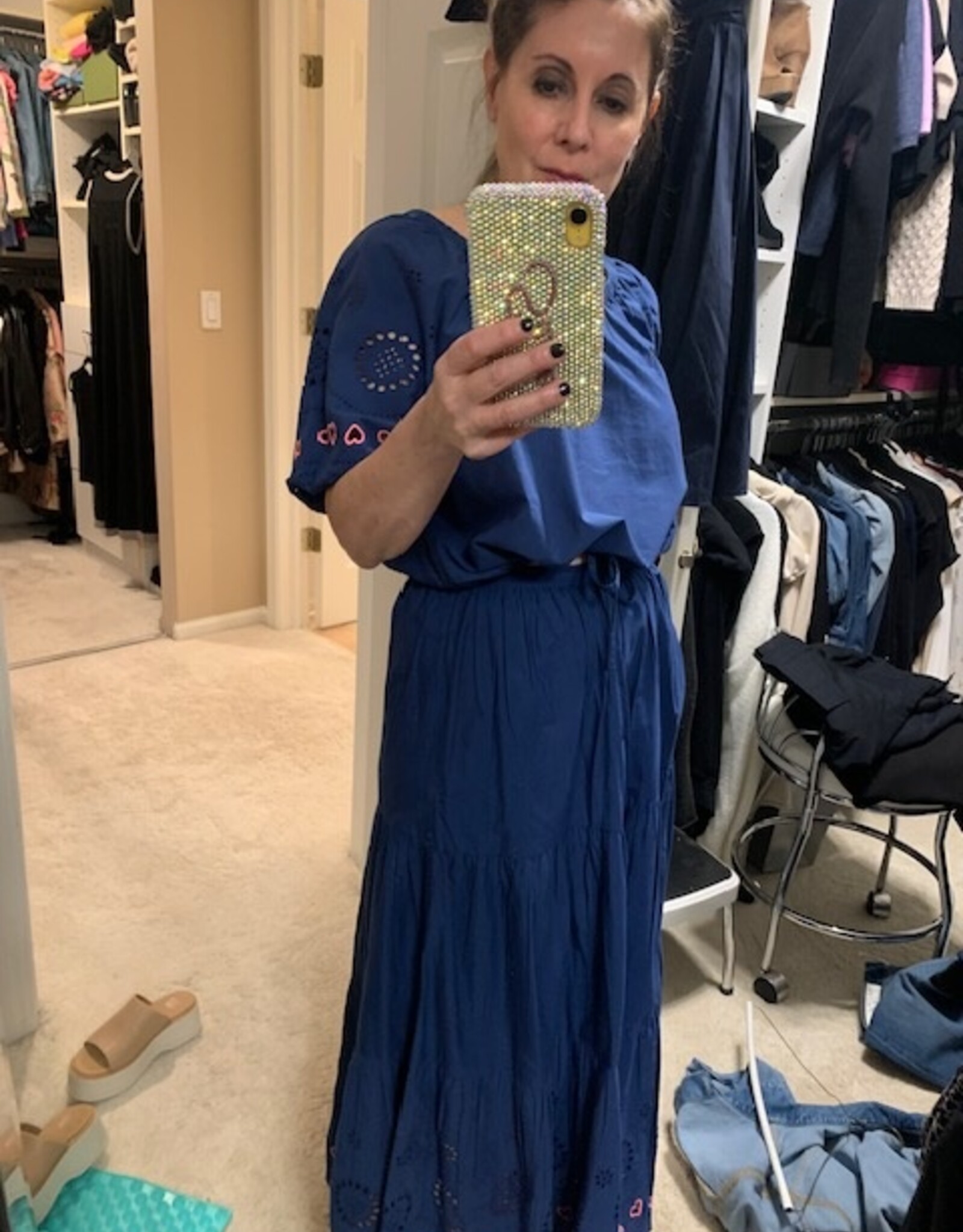 Kerri Rosenthal Gabrielle Eyelet Maxi Skirt