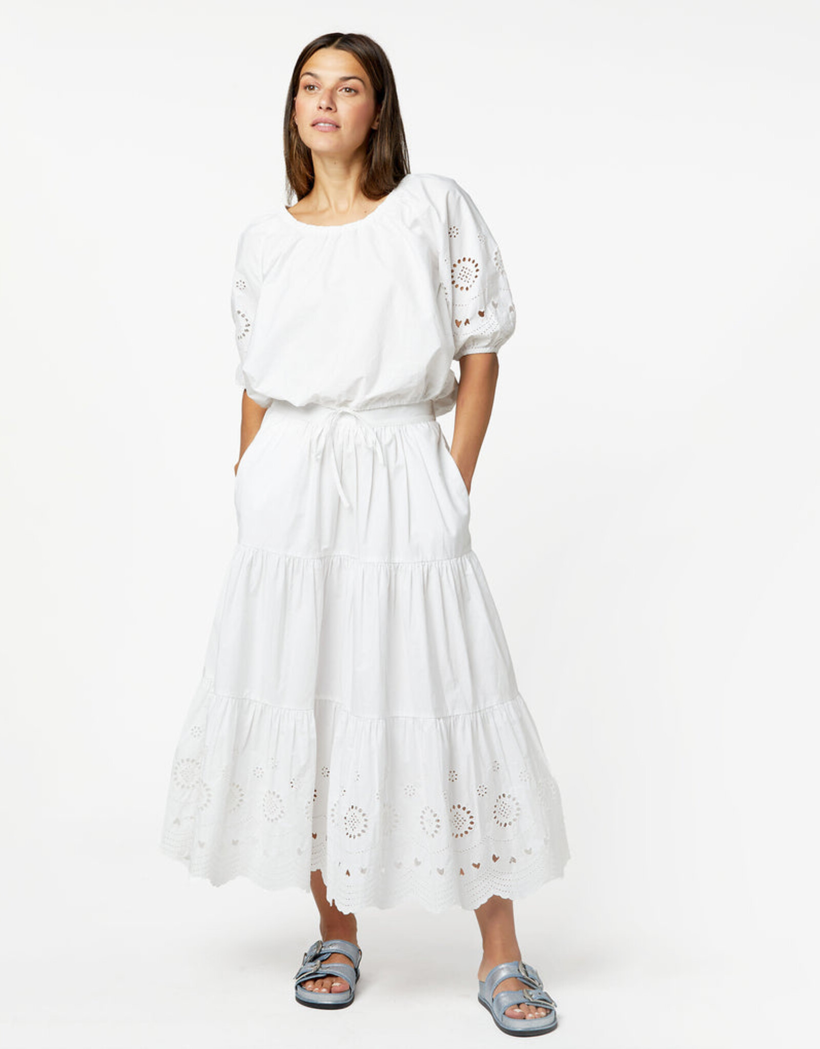 Kerri Rosenthal Gabrielle Eyelet Maxi Skirt