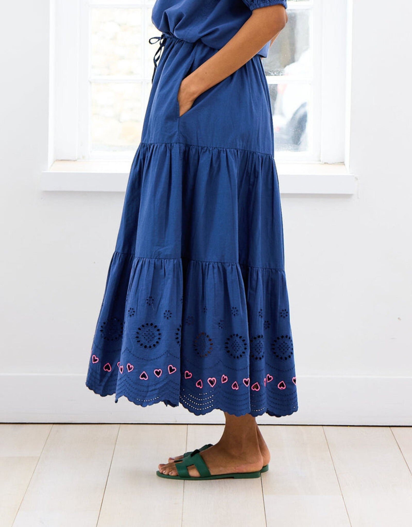 Kerri Rosenthal Gabrielle Eyelet Maxi Skirt