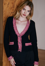 Autumn Cashmere Fringe Trim Vneck Jacket
