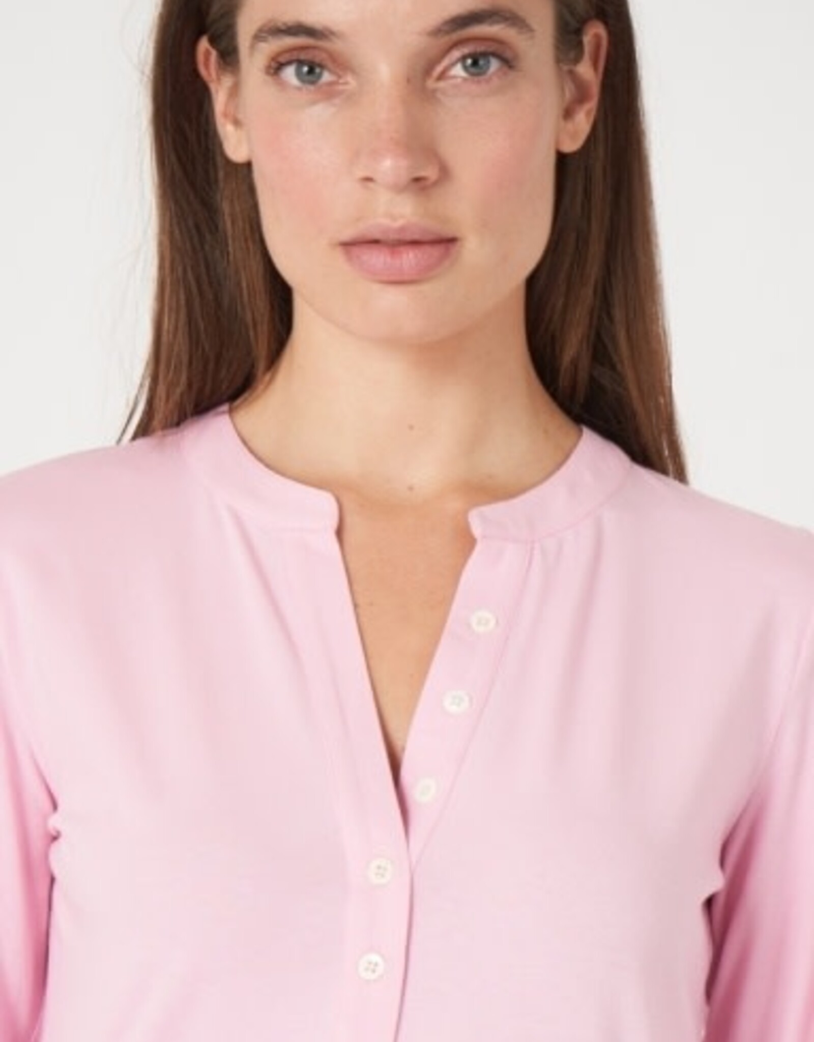 REPEAT CASHMERE 3/4 Henley Cotton SHIRT