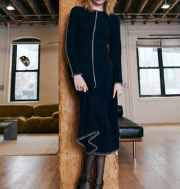 Autumn Cashmere Blanket Stitch Midi Dress