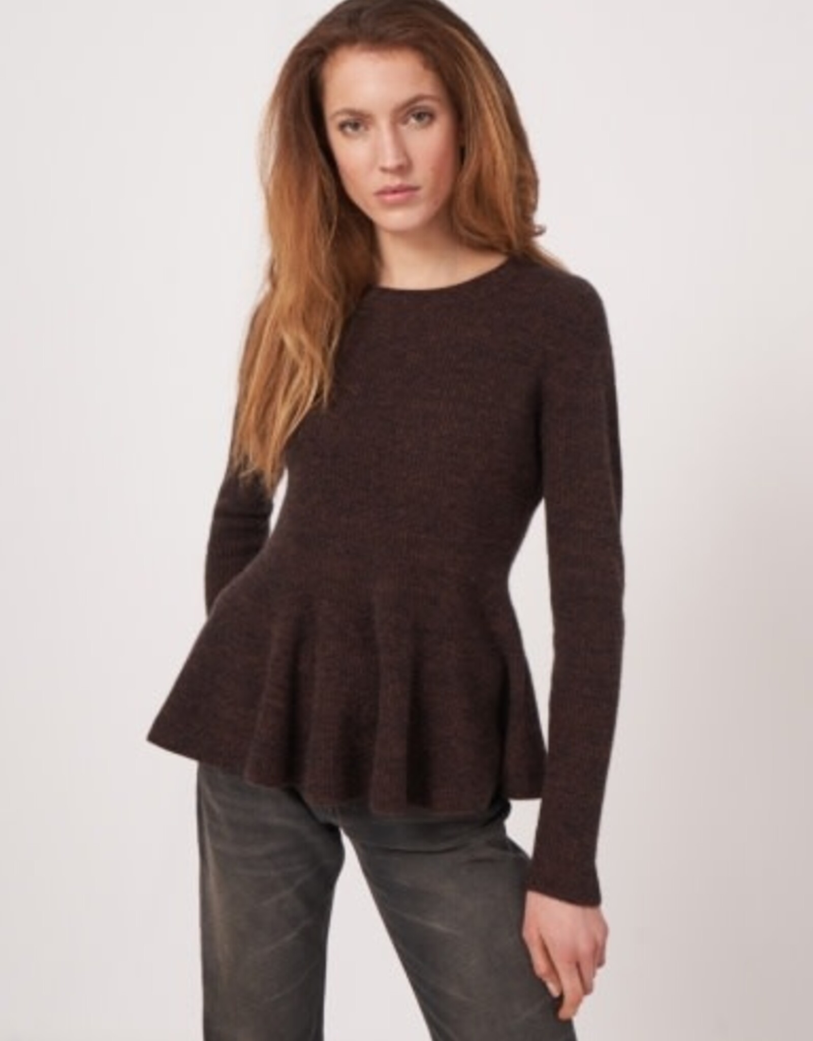 REPEAT CASHMERE Peplum Sweater 103522