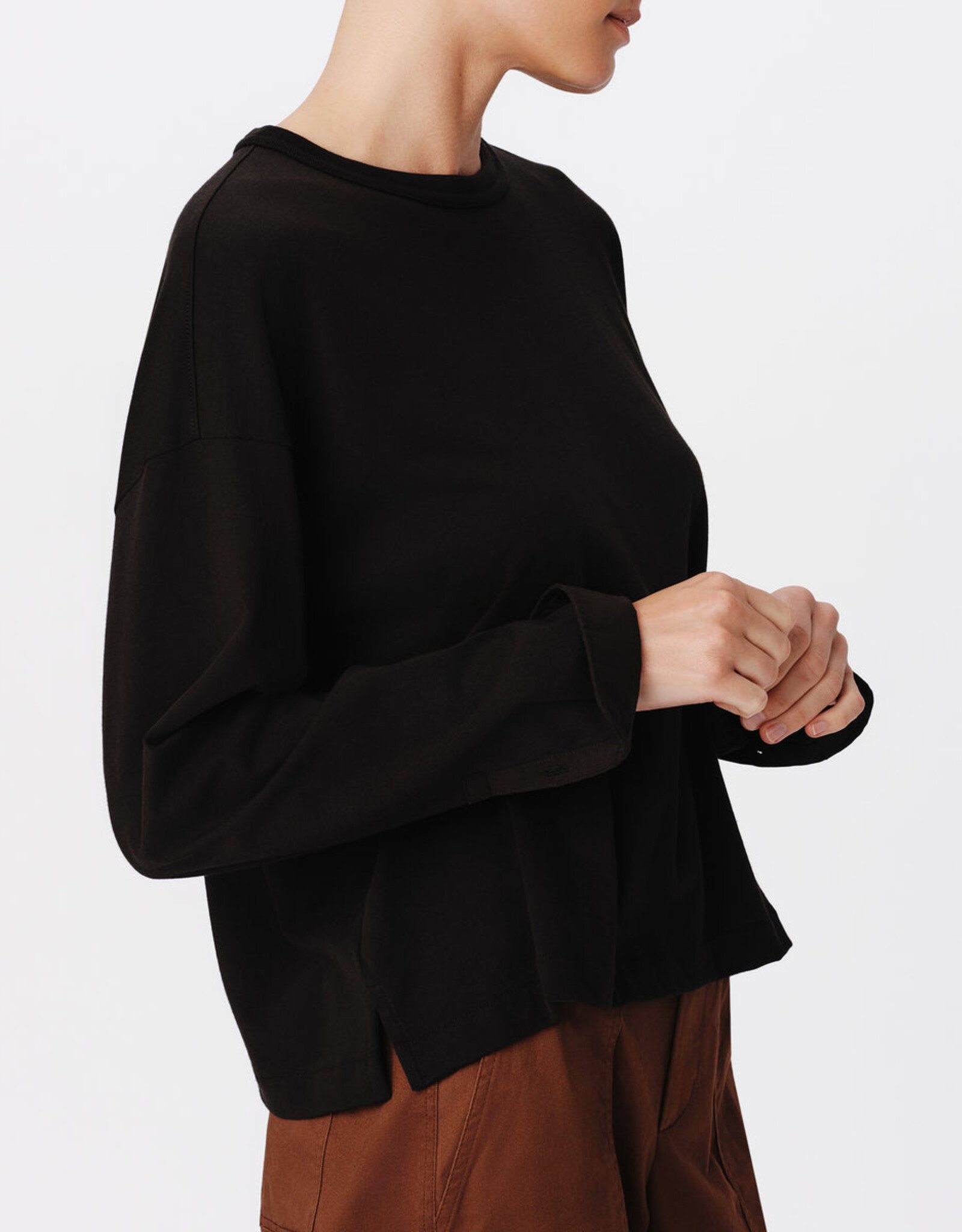 ATM Jersey Mixed Media Top AW1778-GBB