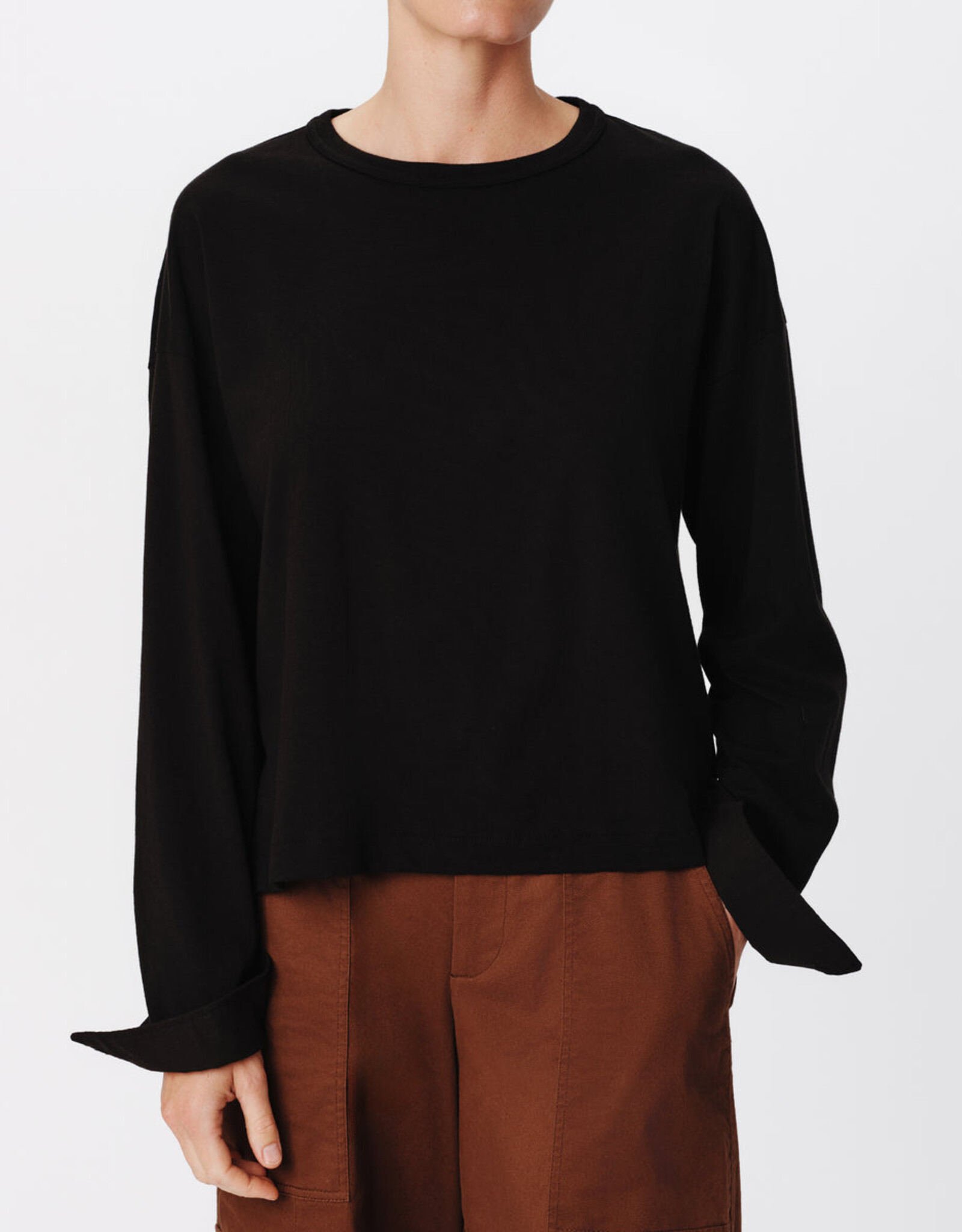 ATM Jersey Mixed Media Top AW1778-GBB