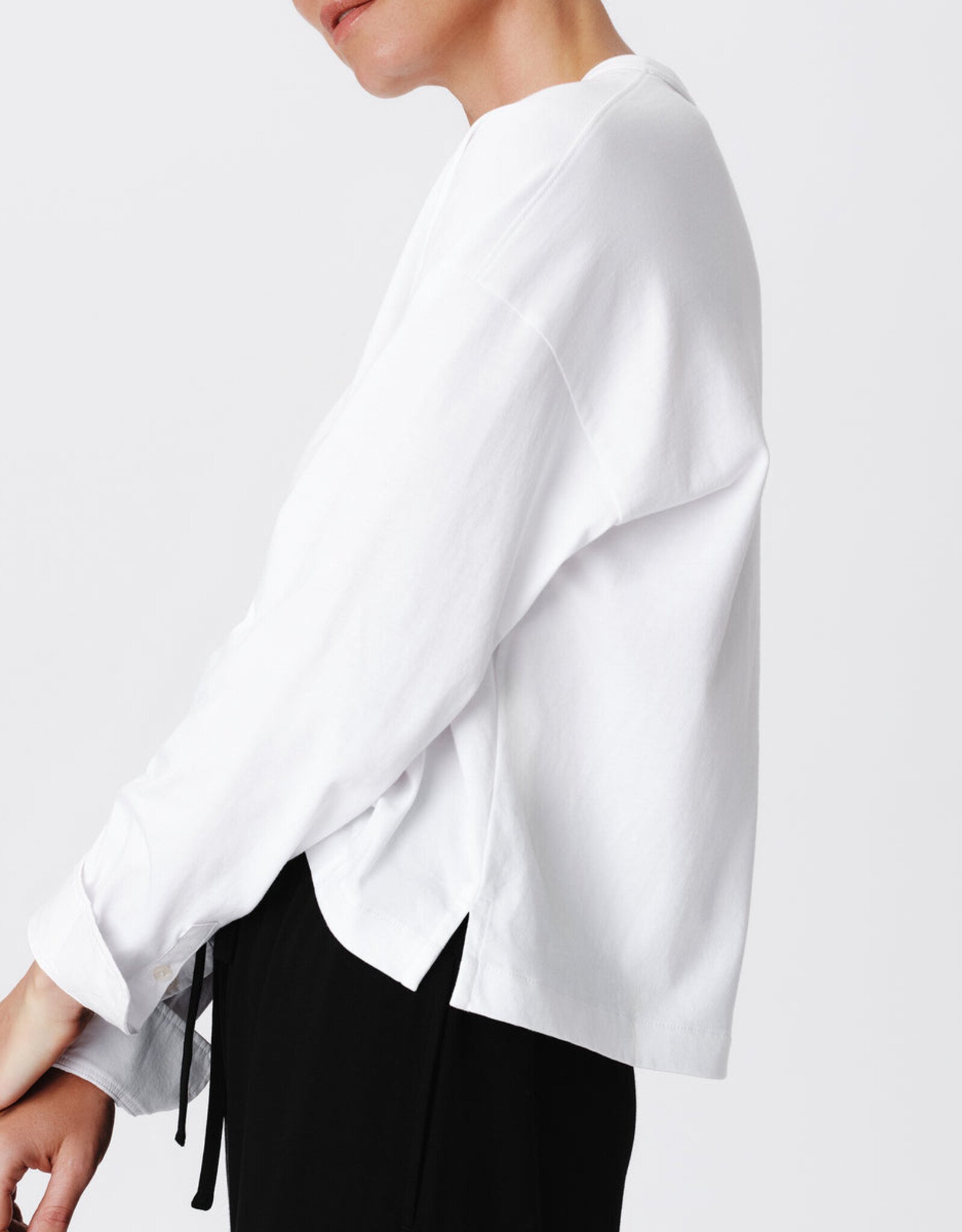 ATM Jersey Mixed Media Top AW1778-GBB