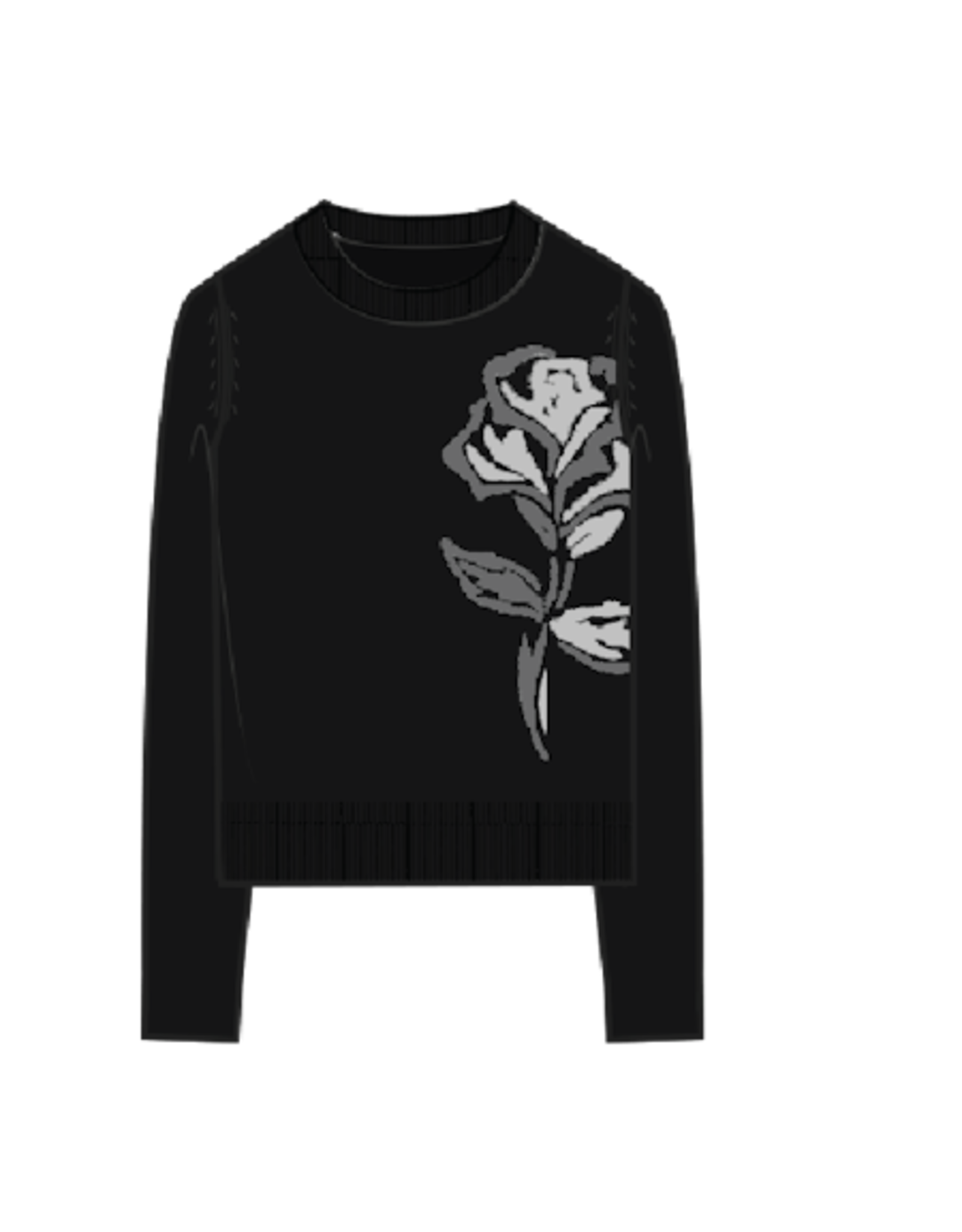 MINNIE ROSE Cotton Cash Rose Crew 89120