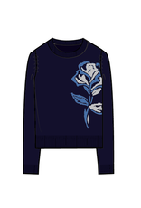 MINNIE ROSE Cotton Cash Rose Crew 89120