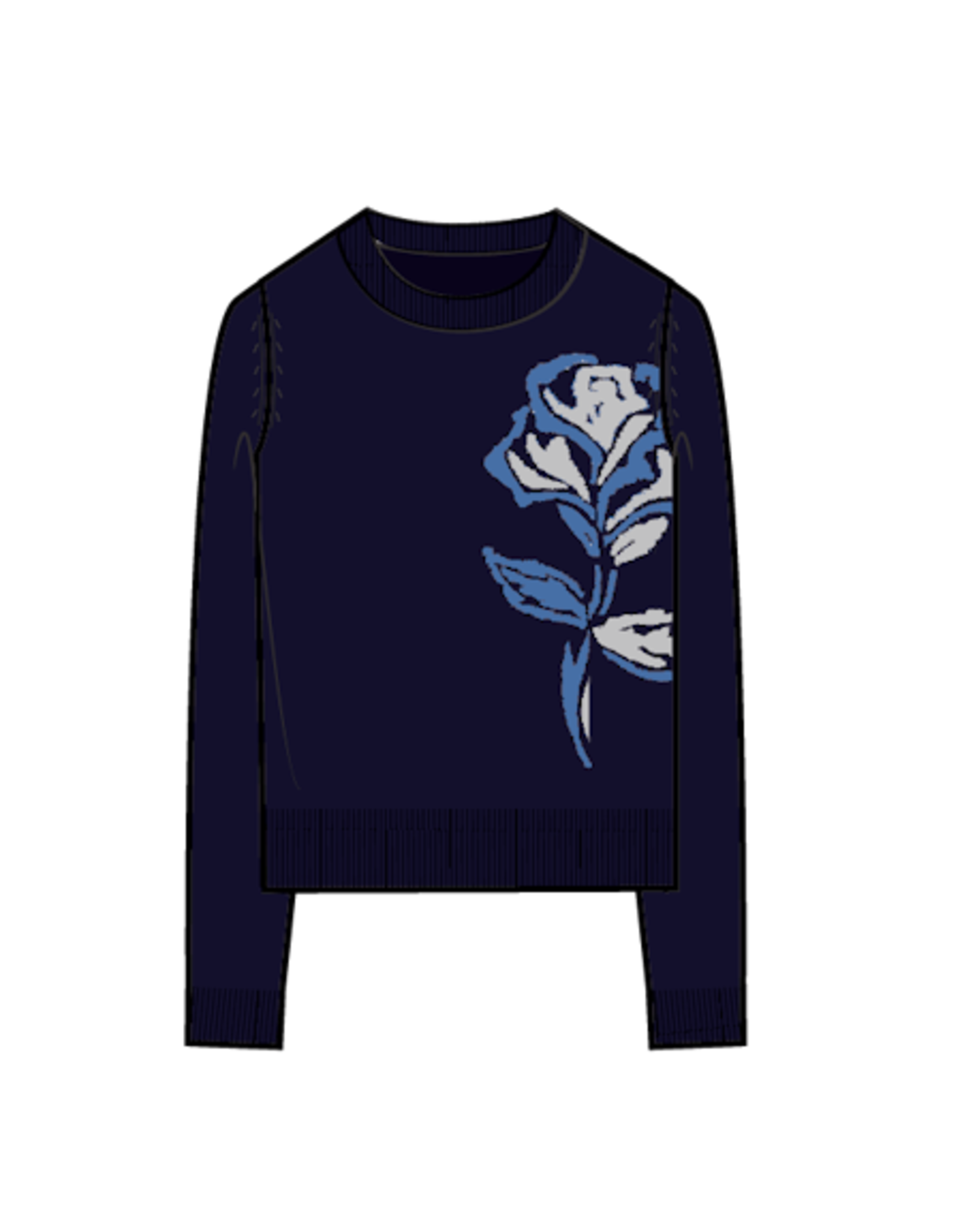 MINNIE ROSE Cotton Cash Rose Crew 89120