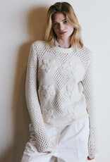 Autumn Cashmere Floral Applique Crew