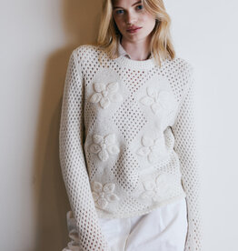 Autumn Cashmere Floral Applique Crew SALE!!!