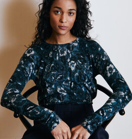 Autumn Cashmere Floral Distressed Crew