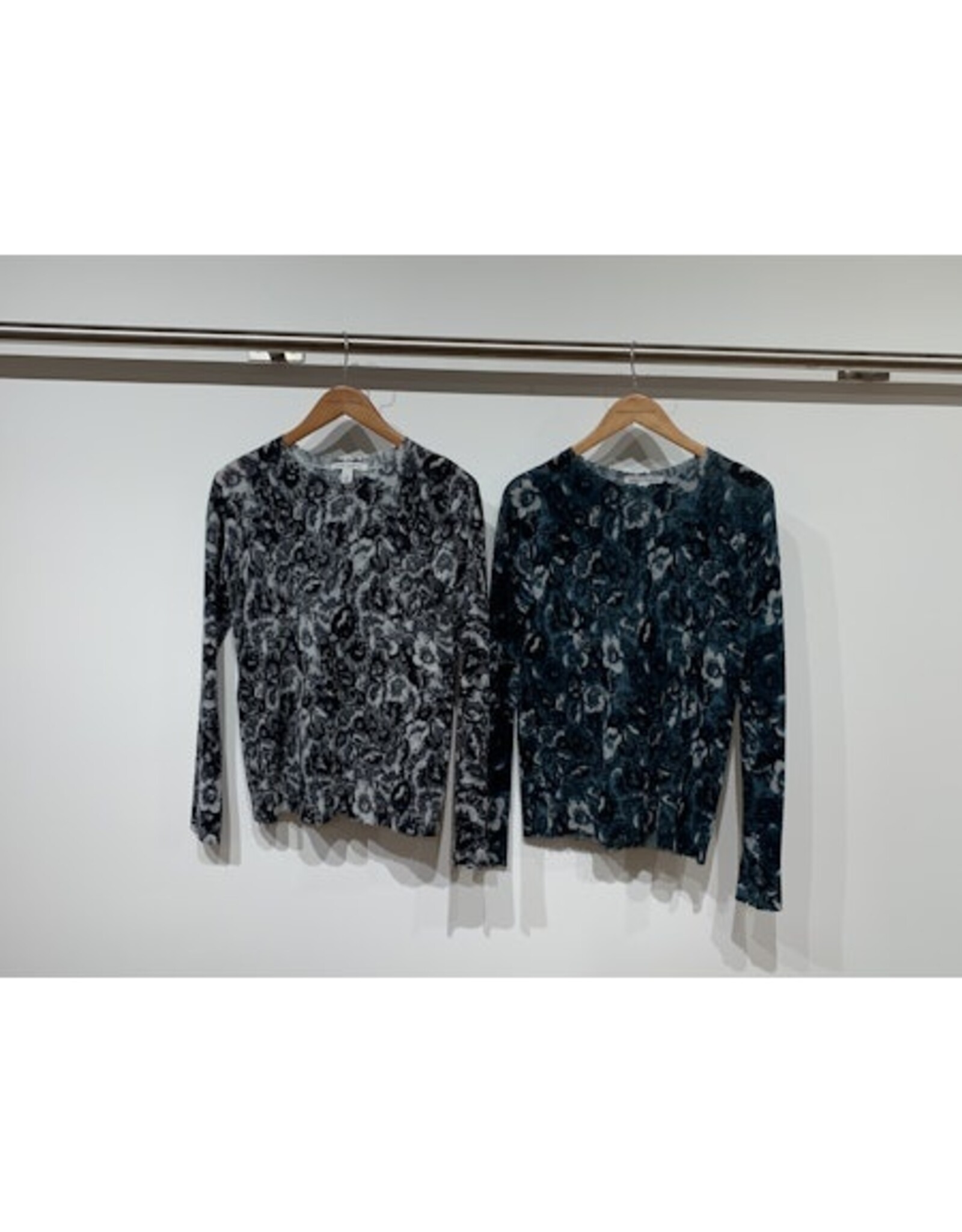 Autumn Cashmere Floral Distressed Crew