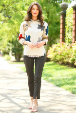 KB6302 Flower Crew Sweater