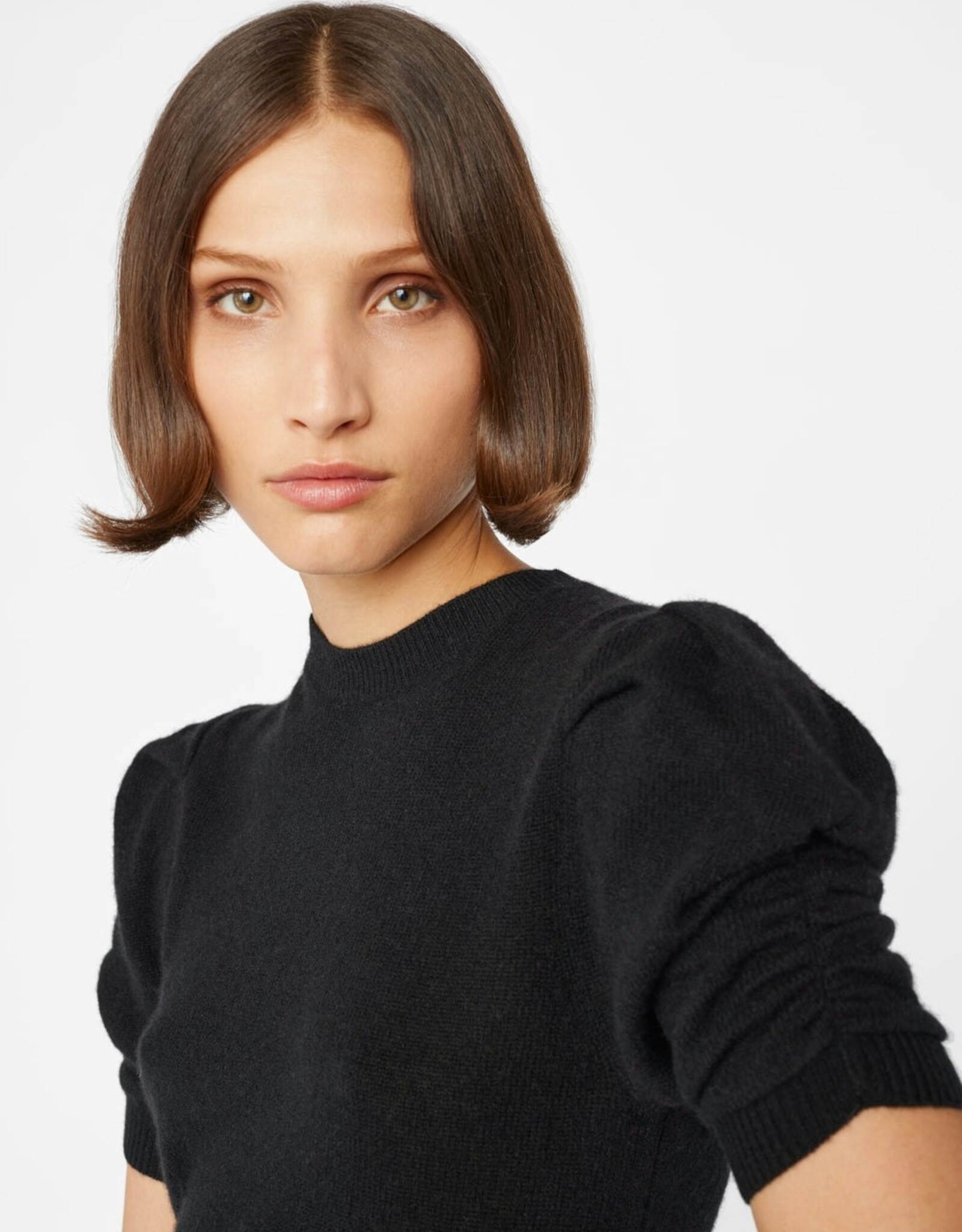 FRAME Ruched Sleeve Cashmere Sweater