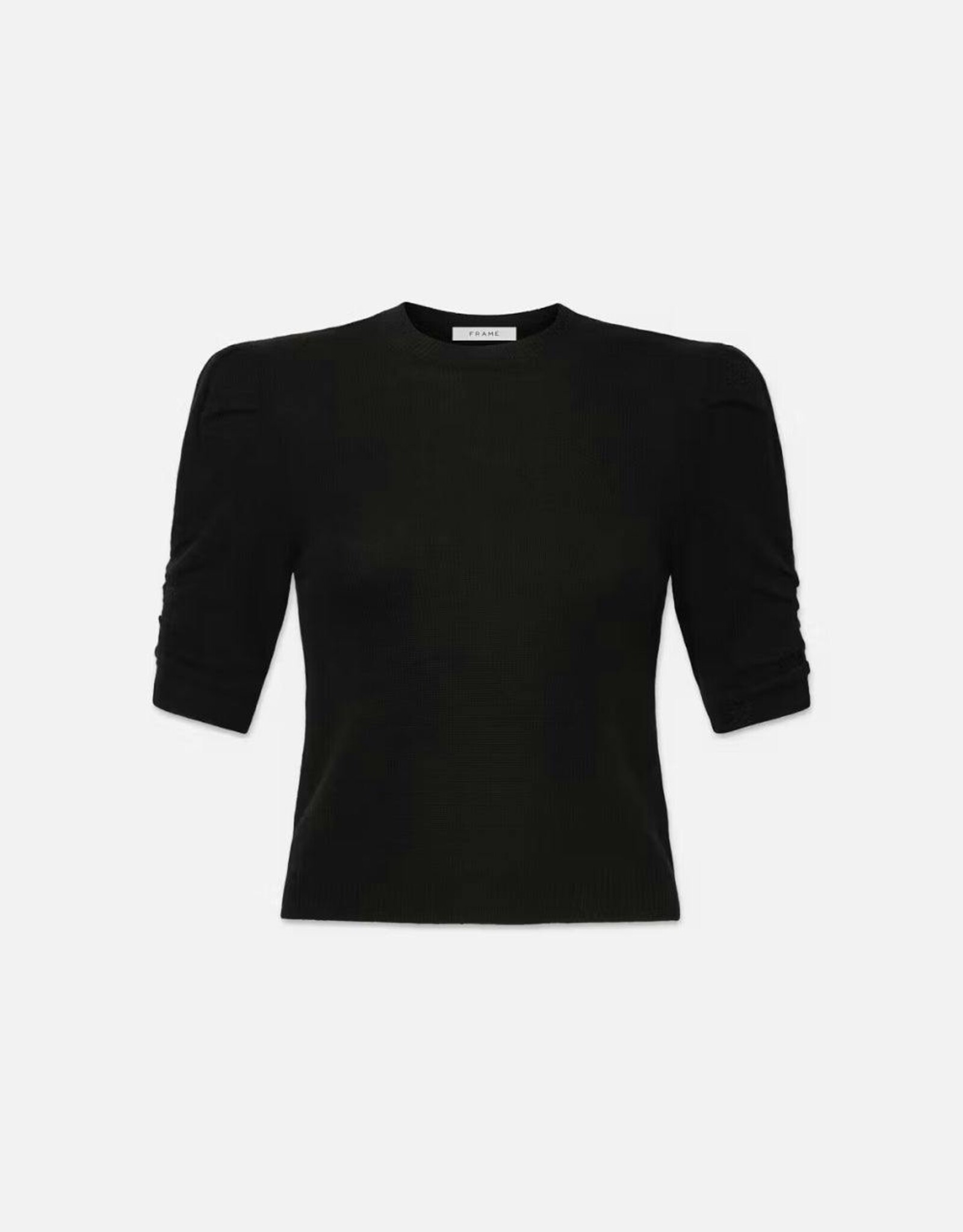 FRAME Ruched Sleeve Cashmere Sweater