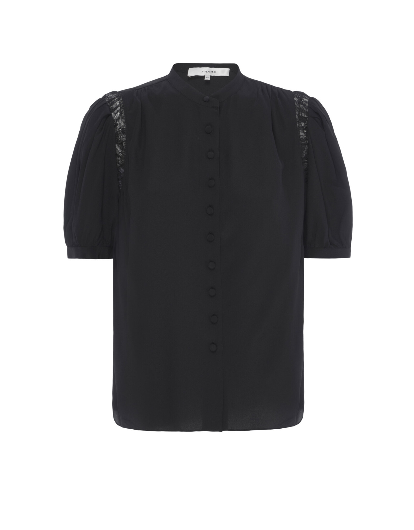FRAME Lace Shoulder Inset Blouse