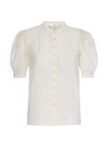 FRAME Lace Shoulder Inset Blouse