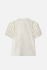 FRAME Lace Shoulder Inset Blouse