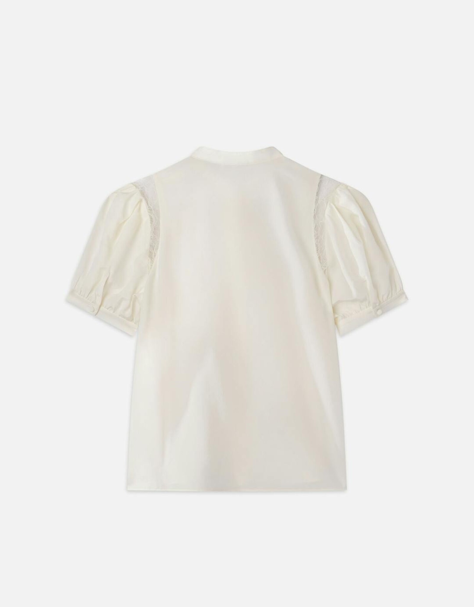 FRAME Lace Shoulder Inset Blouse