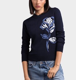 MINNIE ROSE Cotton Cash Rose Crew