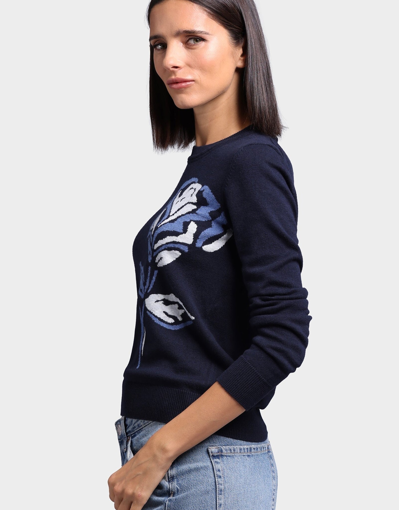 MINNIE ROSE Cotton Cash Rose Crew 89120