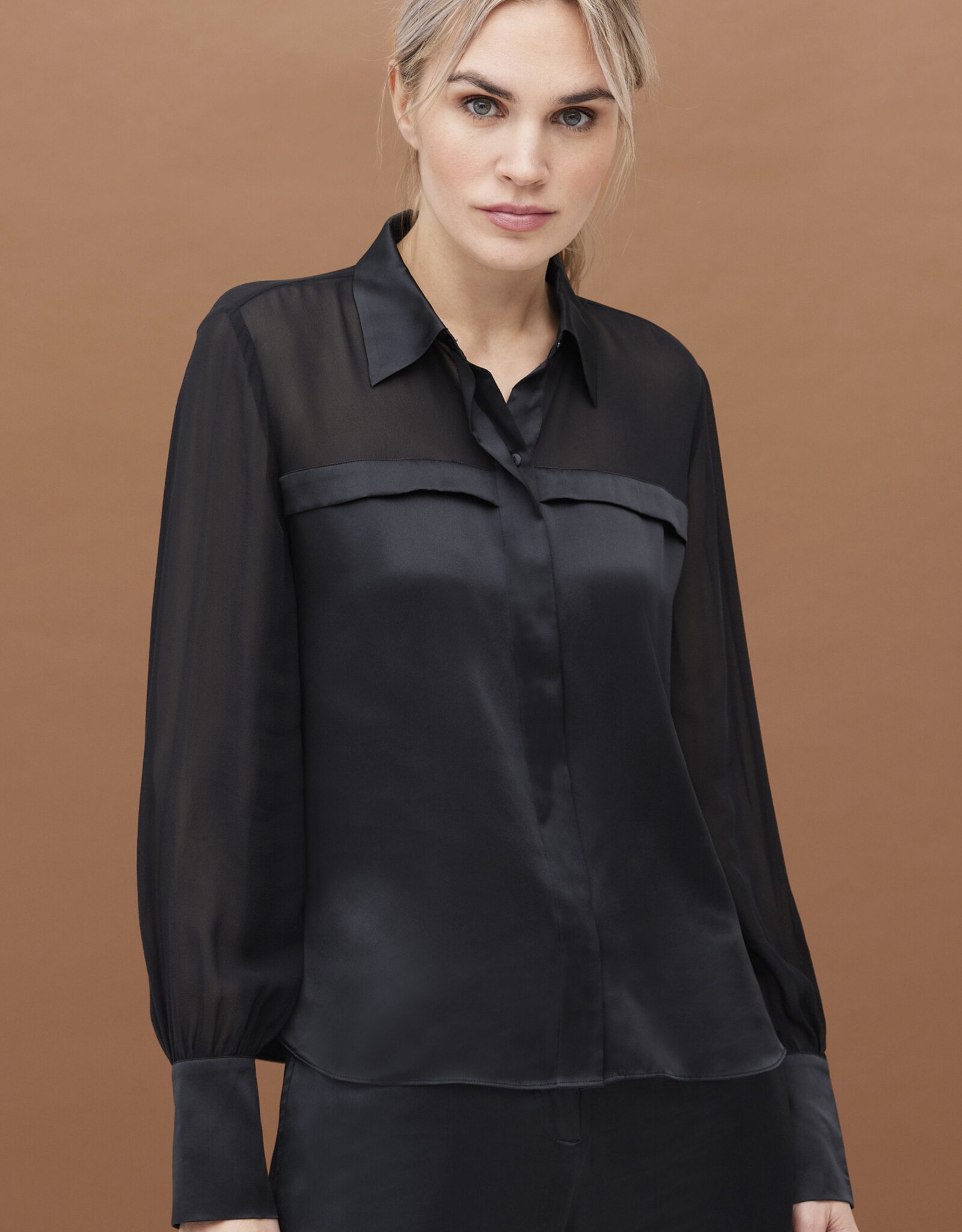 GO by GO SILK Go Sheer Madness Blouse
