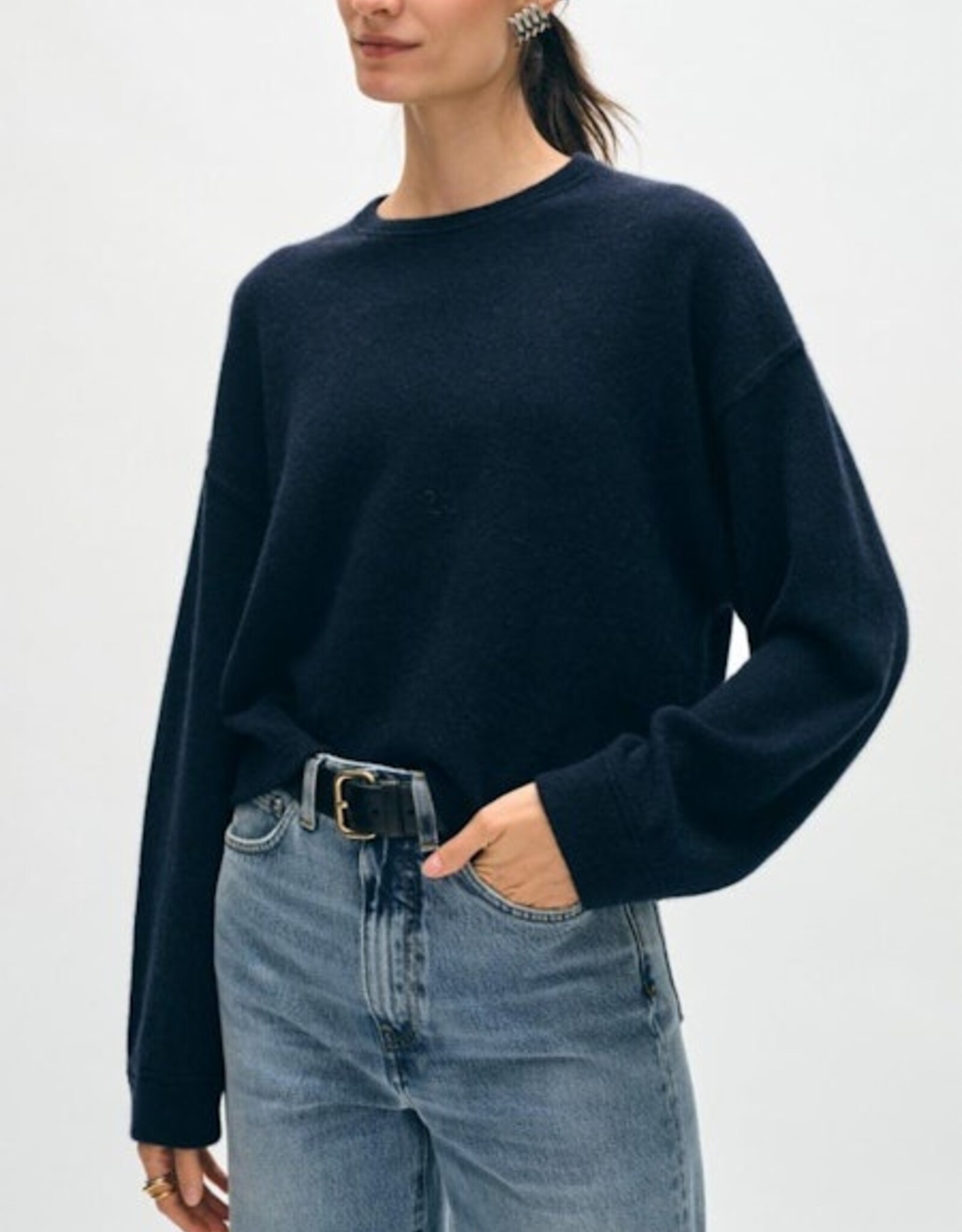 White + Warren Mini Heart Sweater