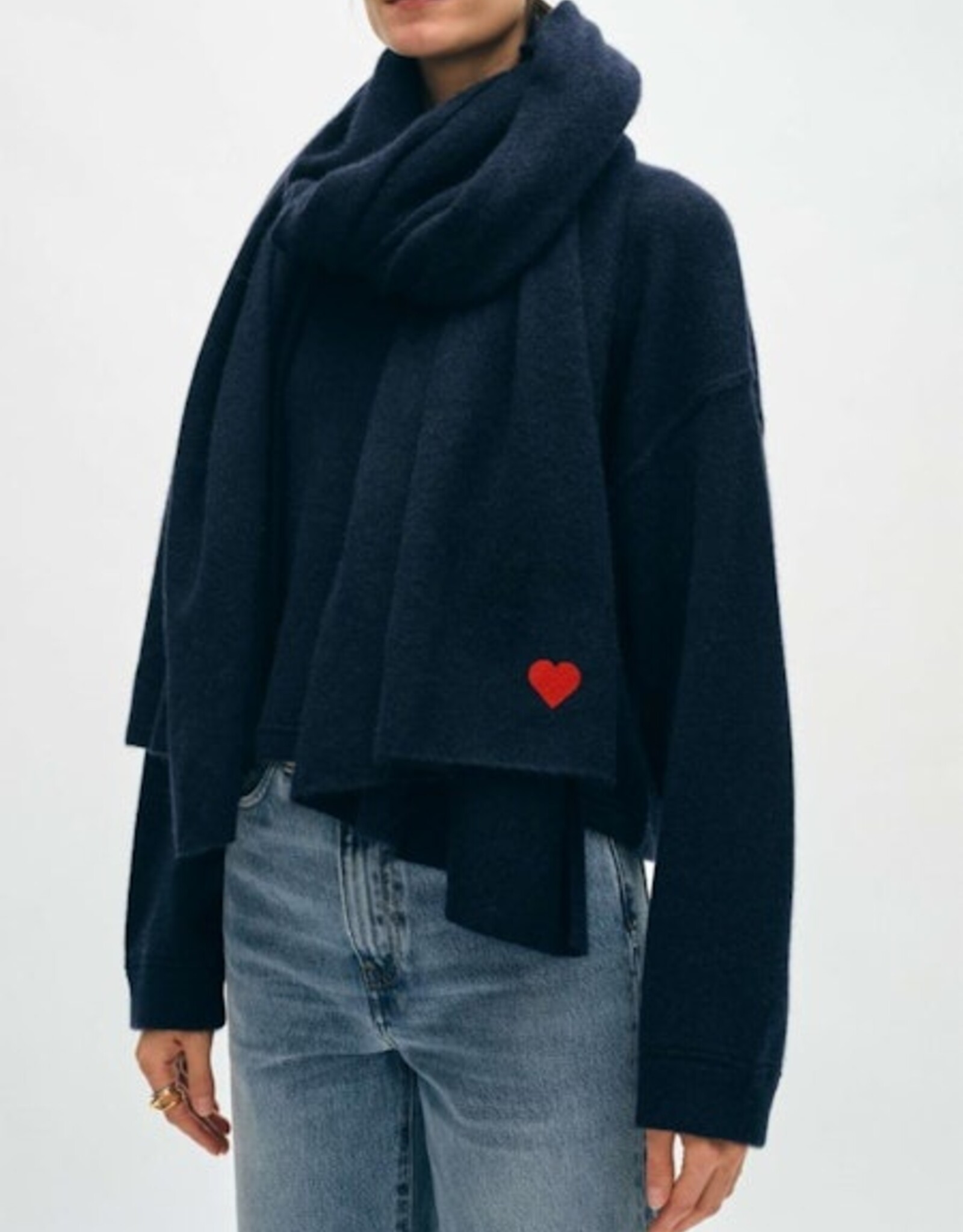 White + Warren Mini Heart Wrap