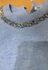 Autumn Cashmere Tee W/Rhinestone Trim