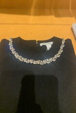 Autumn Cashmere Tee W/Rhinestone Trim