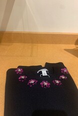 Autumn Cashmere Crew w/Sequin Flowers