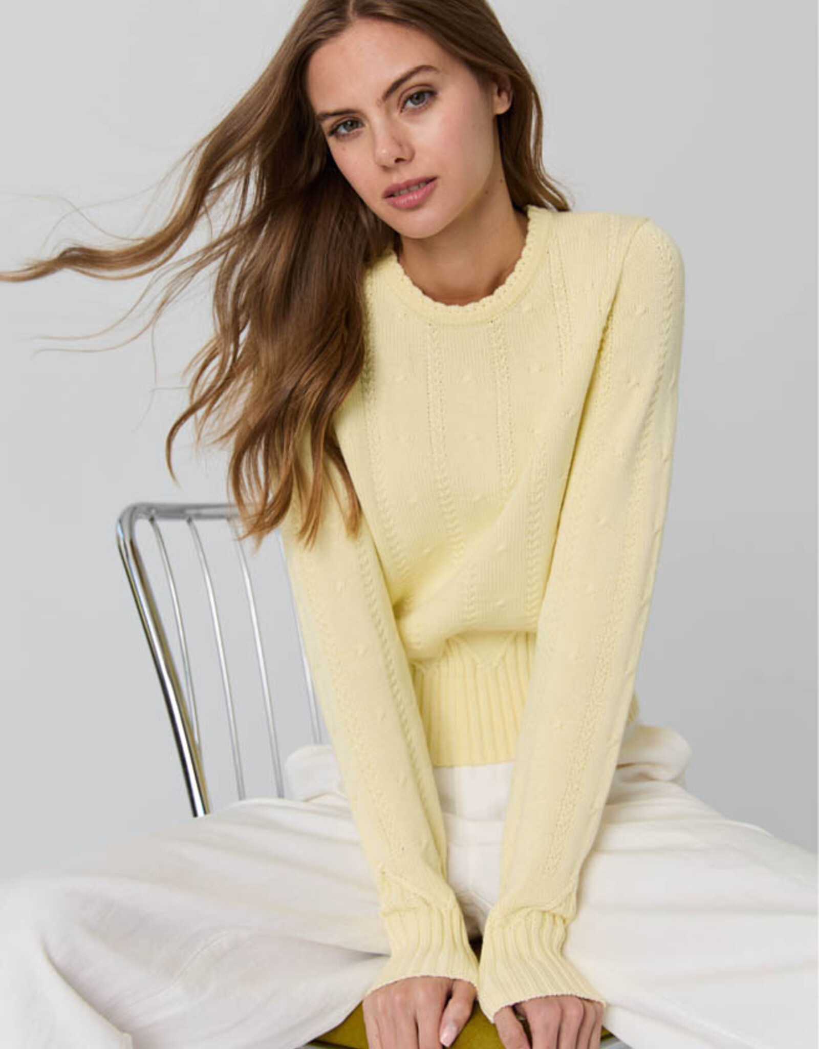 Autumn Cashmere Crew w/zig zag