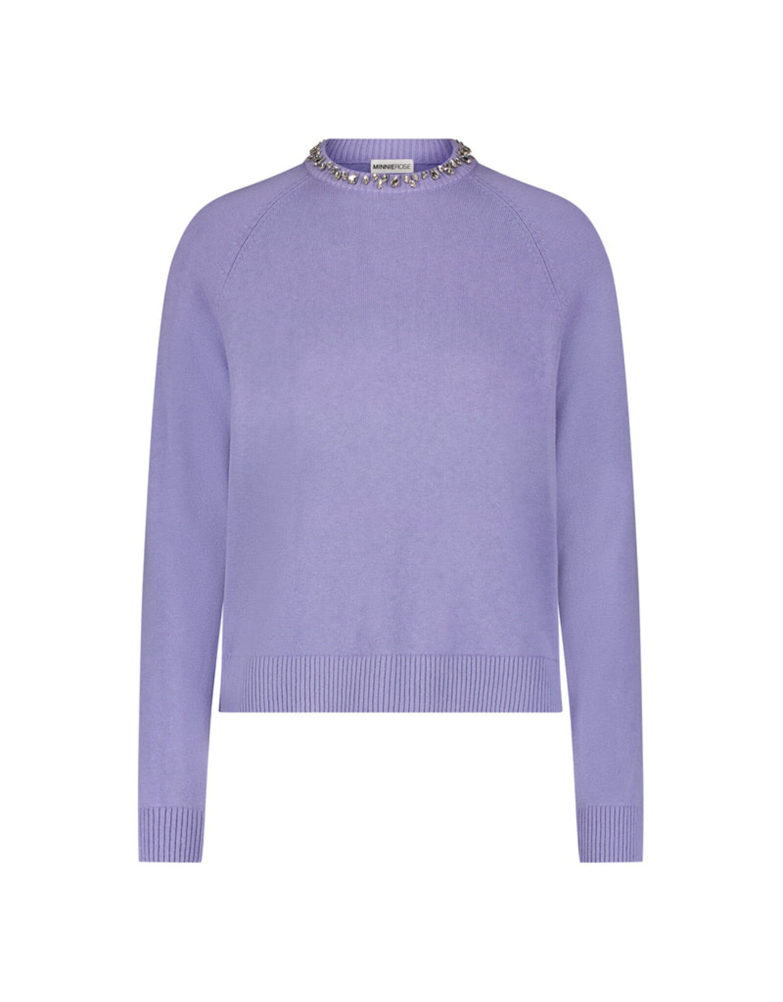 MINNIE ROSE CtnCash Jewel Crew Neck 9021
