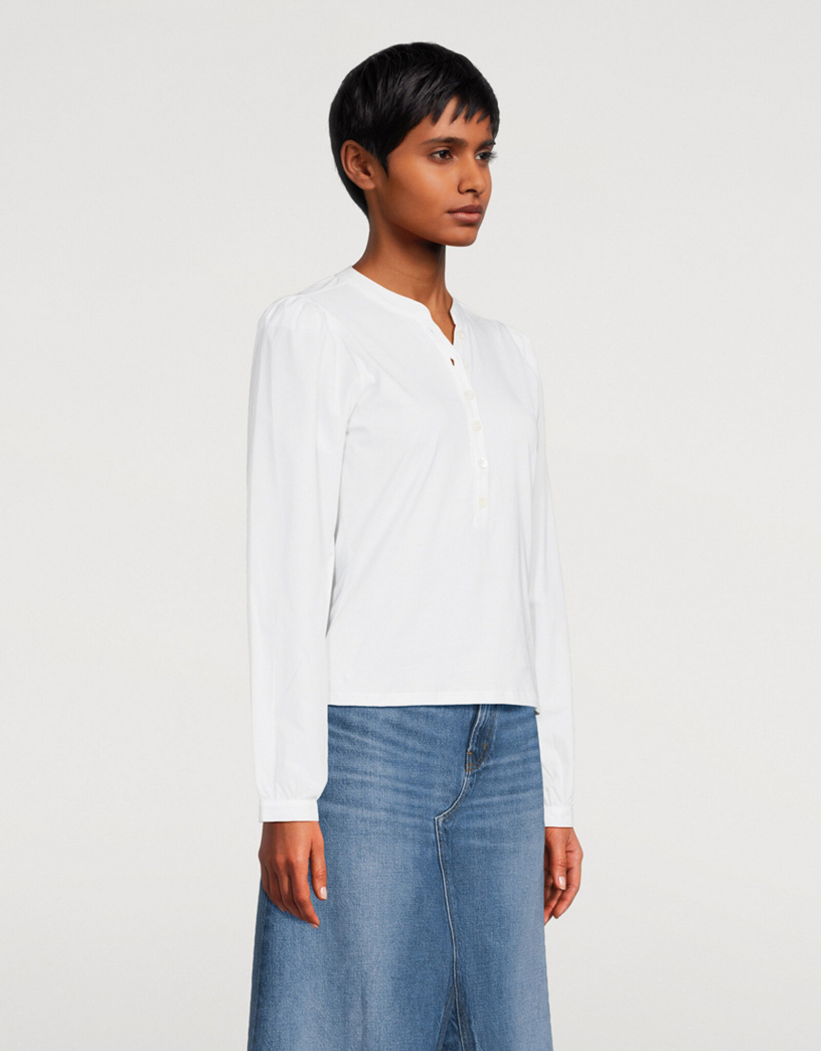 FRAME Femme Puff Sleeve Henley