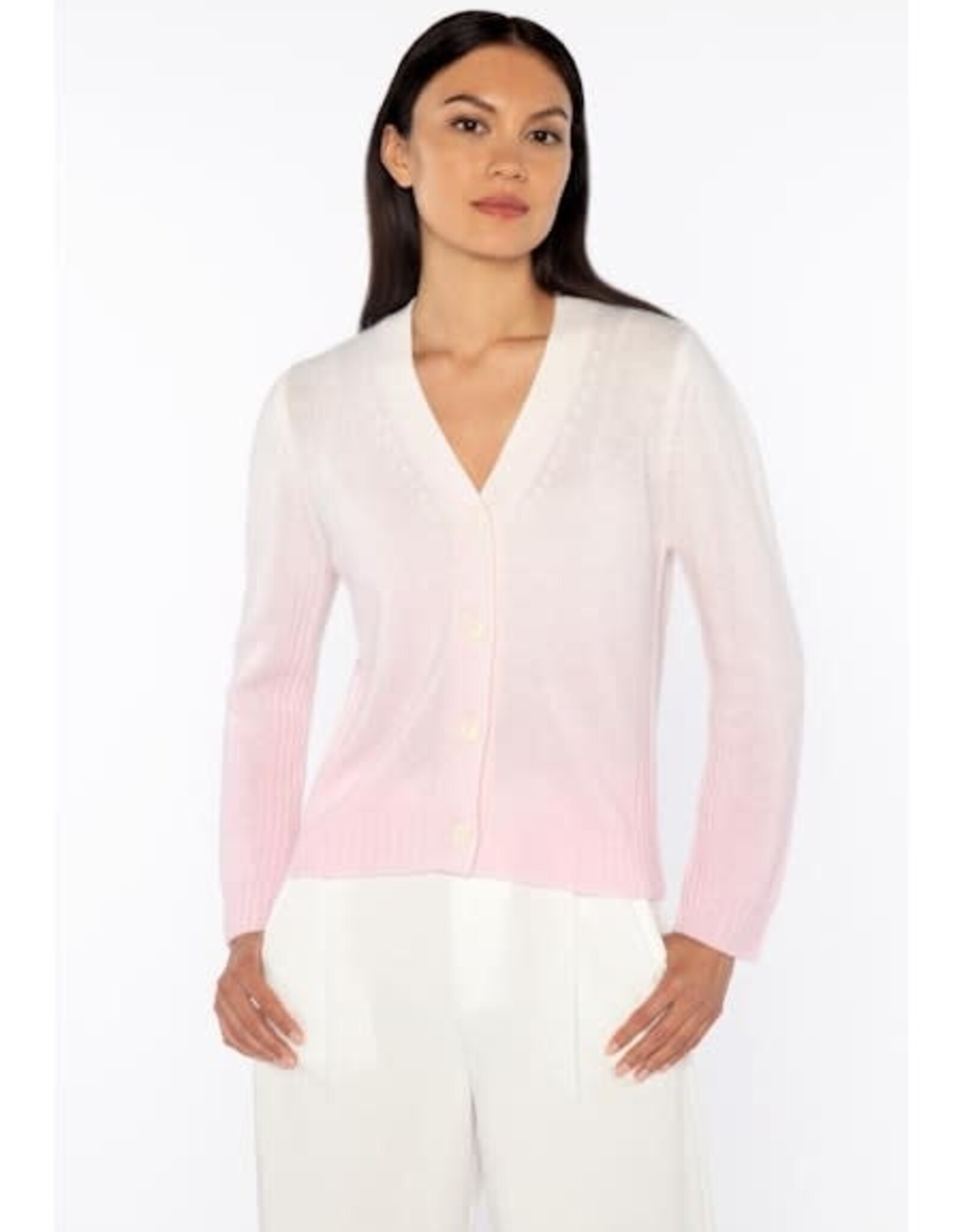 Kinross Ombree Vee Cardigan