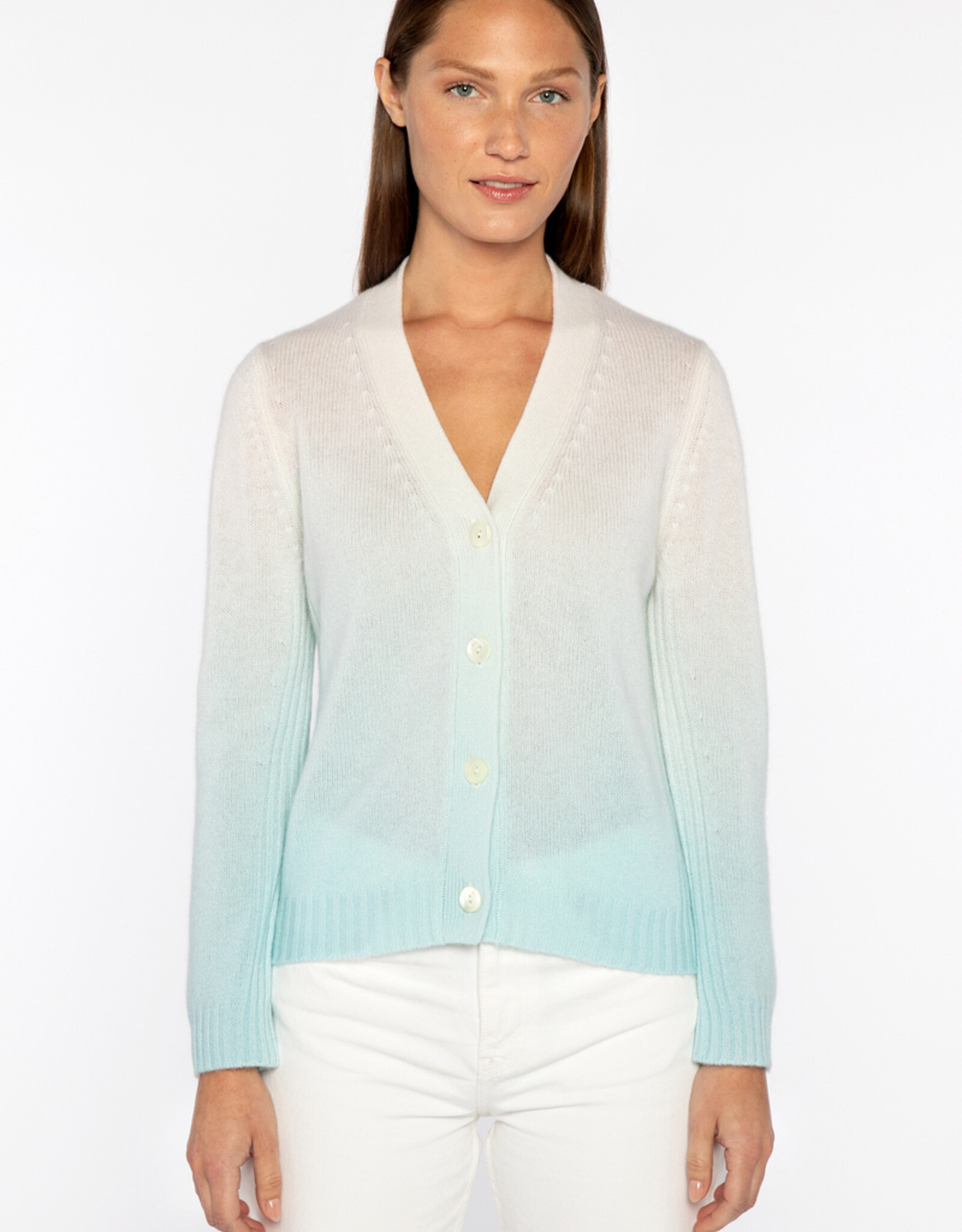 Kinross Ombree Vee Cardigan