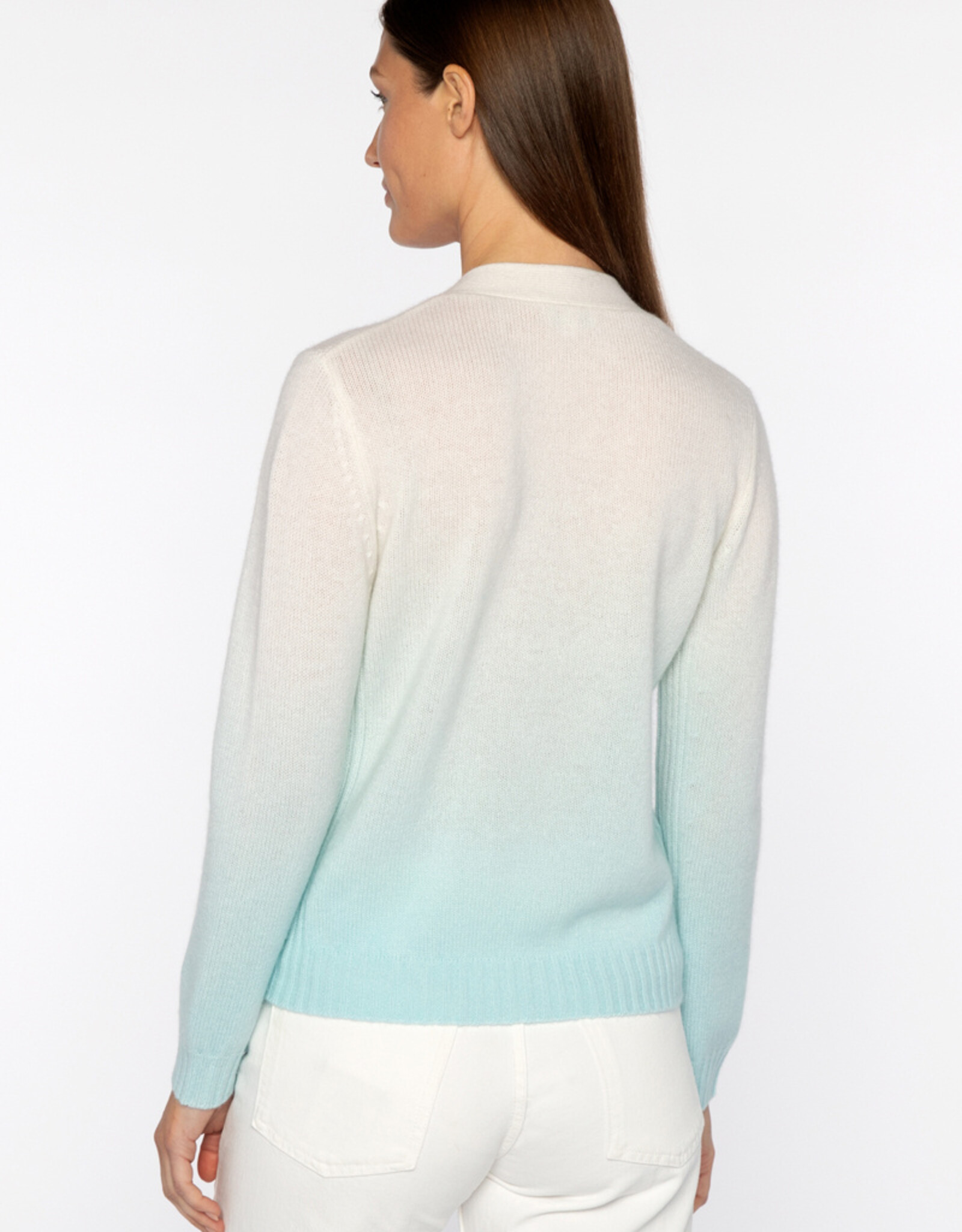 Kinross Ombree Vee Cardigan